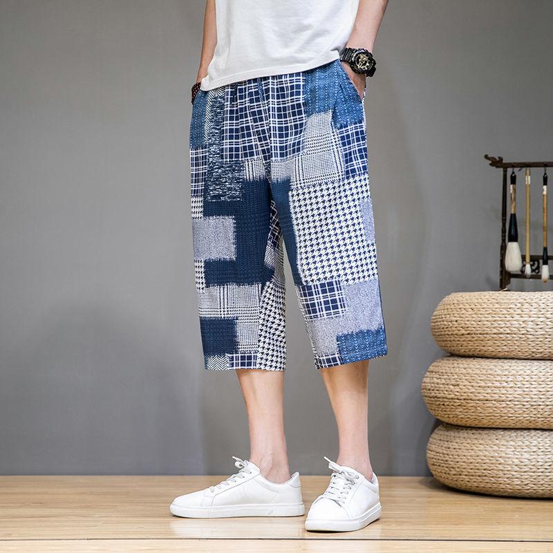 Summer Thin Linen Shorts Men's Outdoor Loose Casual Beach Pants