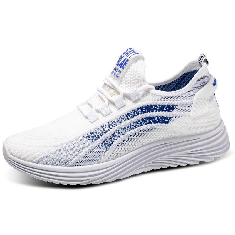 Summer Men's Shoes Fly Woven Comfortable Breathable Sports Shoes Running Shoes All-match Casual Shoes Men