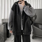 Cardigan Stitching Color Loose Zipper Casual All-match Hooded Long-sleeved Couple Jacket Warm Comfortable and Breathable