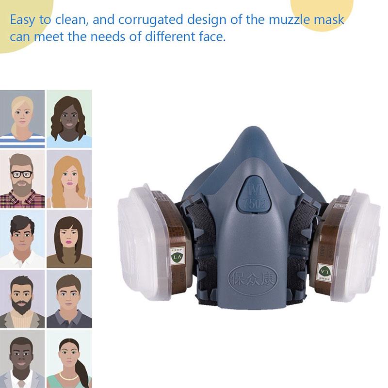 Face Mask Spray Paint Gas Mask Respiratory virus Protection Dust-proof Respirator Mask Filter