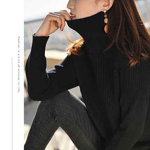 Women's Thick Turtleneck Sweater Autumn and Winter Loose Short Pullover Bottoming Shirt