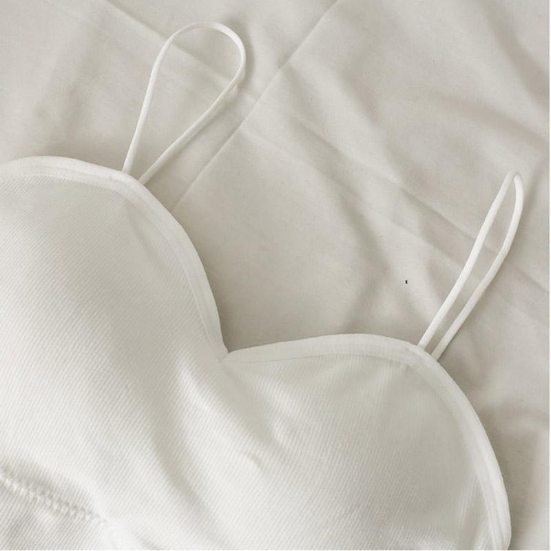 Spring and Summer Hollowed Out Sports Wrap Chest Beautiful Back and Bra Girls' Anti Light Gathering No Steel Ring Elastic No Buckle Bra
