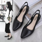 Women's Summer Sandals Outerwear Slippers Female Solid Color Baotou Shallow Mouth Sandals Large Size Low Thick Heel Waterproof Single Shoes