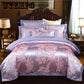 Embroidered jacquard four-piece bed linen quilt cover pillowcase noble cotton bedding European