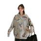 Cartoon Print Hoodie Women's Hooded Oversized Pullover Harajuku Warm Kawaii Women's Loose Street Sweatshirt