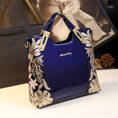 Patent Leather Shoulder Bag Female Evening Party Bag Handbag  Women Sequined Crossbody Tote