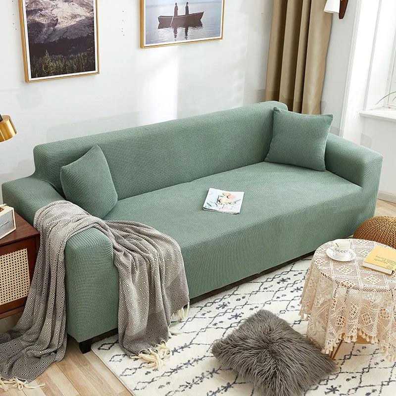 Sofa Cushion Cover Elastic Home Decoration Pure Color Protective Cover Sofa Cover Personalized Matching Washable Sofa Cover