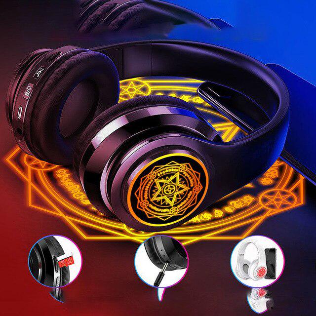 Wilress Headphones Bluetooth 5.0 Gaming Headset Stereo Noise Canceling Sports Headphones with Mic