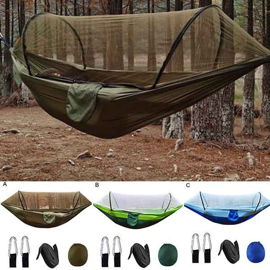 Fully Automatic Speed-opening Mosquito Net Hammock Outdoor Sleeping Swing Camping Anti-rollover Mesh Hammock