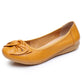 First Layer Cowhide Women Shoes Flat Mother Shoes Large Size Single Shoes Women Leather Peas Shoes Women Soft Soles