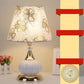 Table Lamp Bedside Lamp Vintage Resin Style Brief Modern Lampshade Living Room Bedroom