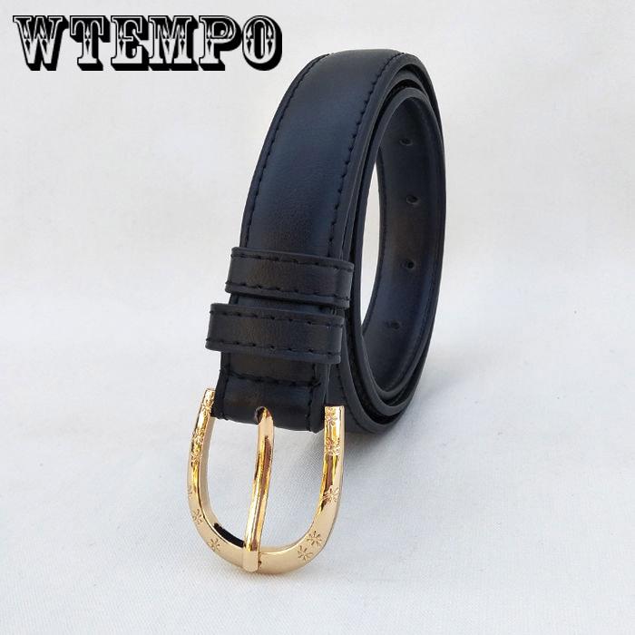 Belt female student simple wild pin buckle belt dress decorative thin belt women's jeans belt