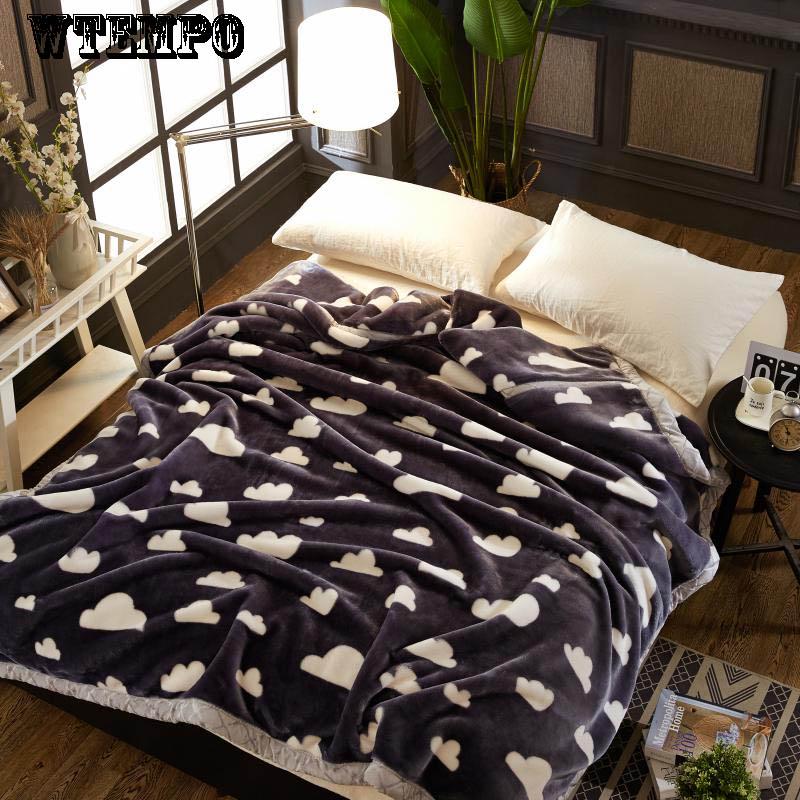 Brand Bedding Double Thick Blanket Winter Carpet Wedding Blanket Fashion Cashmere Blanket