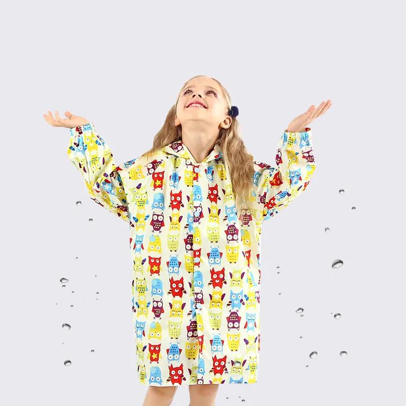 Rain Coat for Kids Waterproof Clothes 0-10 Years Children Outdoor Windproof Rainwear Cartoon Printed Kawaii Raincoats Suit