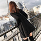 Hepburn little black dress autumn and winter loose thin doll skirt long sleeves long sweater skirt