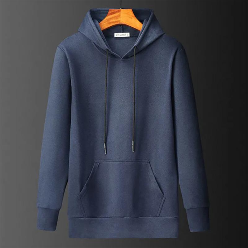 Long-sleeved Sweater Men's Hooded Trendy Plus Size Autumn and Winter Thickened Plus Velvet Hooded Sports Jacket