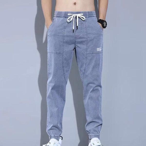 S-5XL Men's Streetwear Hip Hop Cargo Pants Men's Jeans Long Denim Pants Elastic Harem Pants Joggers Pants In Autumn and Spring