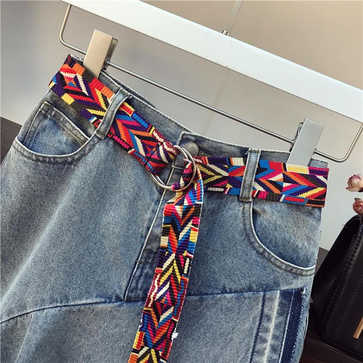 Fashion  2 Piece Set Skirt and Tops Plus Size Women Summer Pleated Short-sleeve Shirt Asymmetric Denim Skirt Two-piece Set