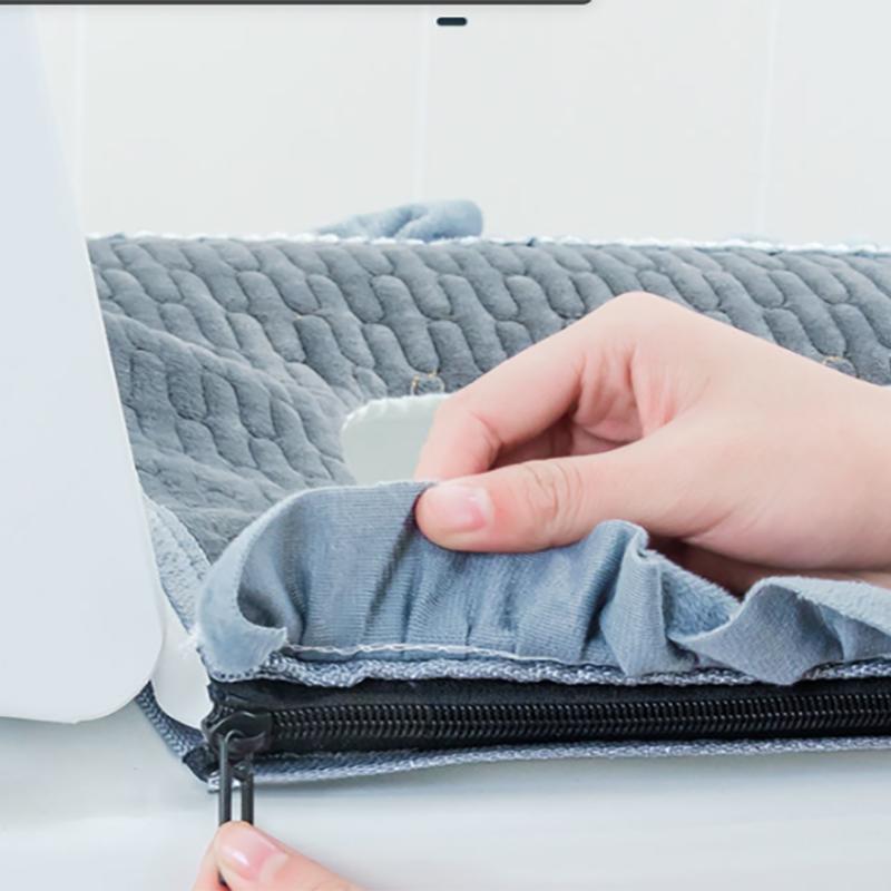 Toilet Seat Household Toilet Cover Zipper Toilet Seat Four Seasons Universal Waterproof Washable Toilet Seat