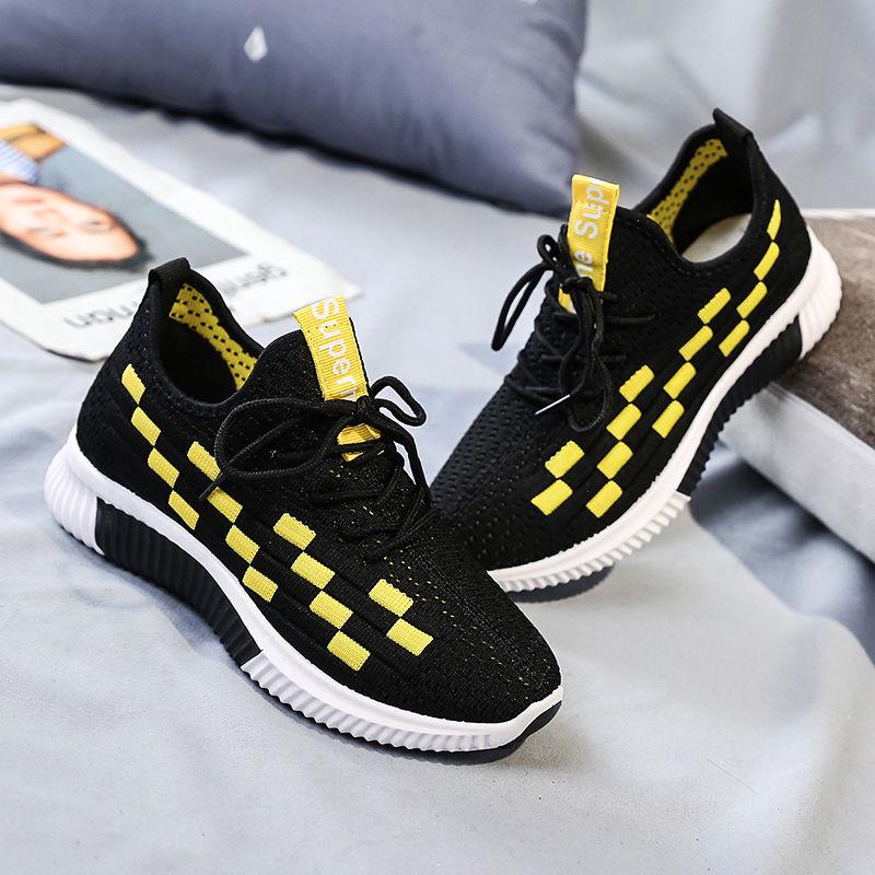 Coconut Shoes Female Angel Reflective Flying Woven Shoes Men's Breathable Casual Sports Shoes Men