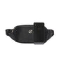 Casual Waist Bag Black Leather Rivet Chest Bag Mobile Phone Bag Outdoor Sports Shoulder Bag