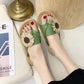 Sandals and Slippers Female Summer Wild Fashion Flowers Flat Bottom Flip Flops Korean Version Wear Net Red Non-slip Beach Beach Shoes