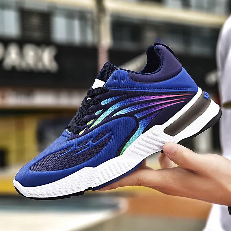 Men's Shoes Spring and Autumn Soft Bottom Soft Surface Breathable Flying Woven Casual Shoes New All-match Men's Sports Shoes Running Shoes Men