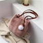 Autumn and Winter One-shoulder Big Bag Lady Shopping Bag All-match Messenger Bag Large-capacity Fashion Plush Handbag