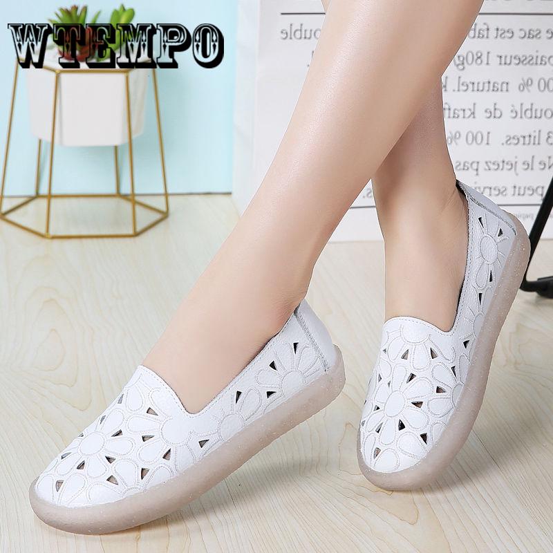 Pair of Women Shoes Women Fashion Loafer Women Casual Solid Color Slip on Flat Sandals