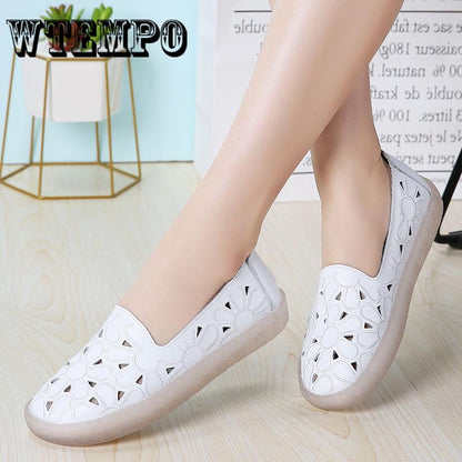 Pair of Women Shoes Women Fashion Loafer Women Casual Solid Color Slip on Flat Sandals