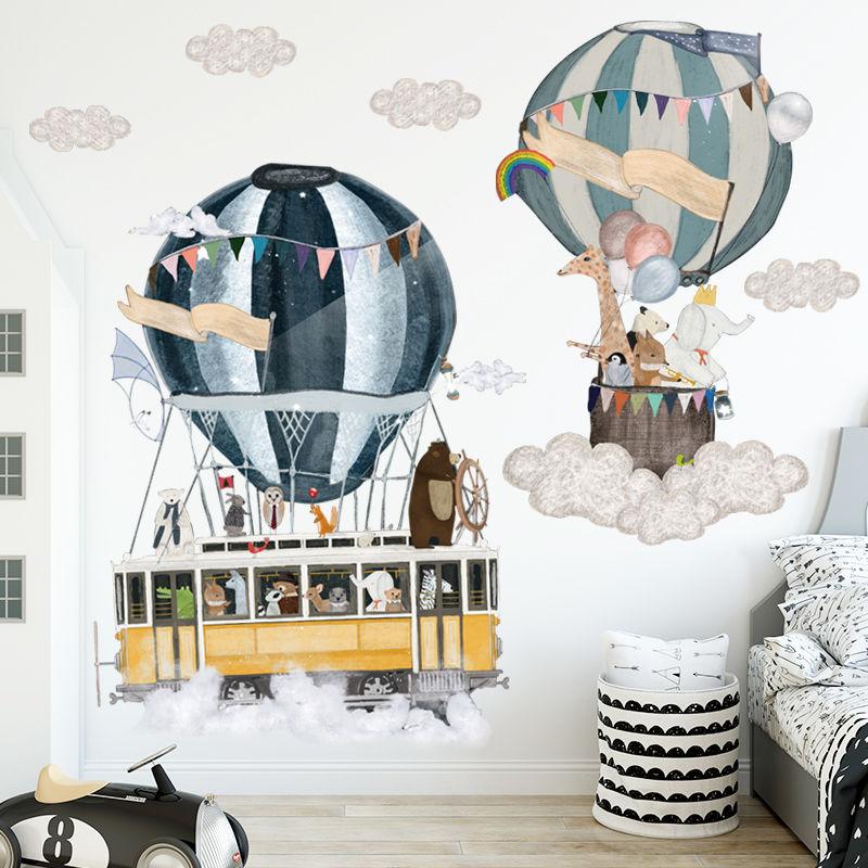 Bedroom Layout Decoration Wallpaper Cute Animal Waterproof Flat Surface Detachable Decorative Stickers Wall Stickers