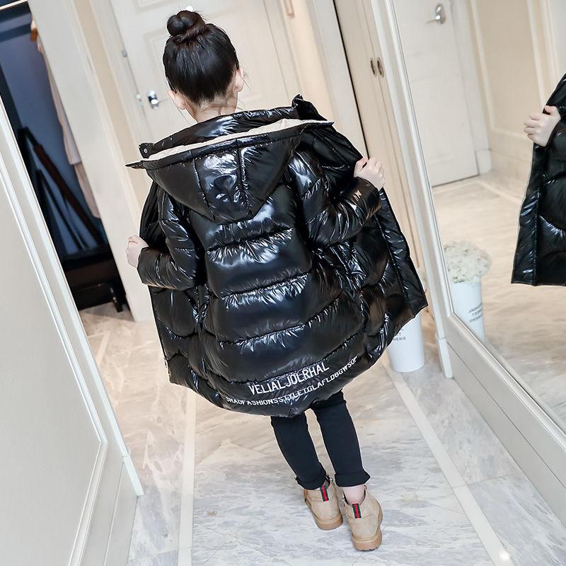 Girls Down Padded Jacket Fashion Cute Girl Padded Jacket Big Children Mid-length Padded Jacket