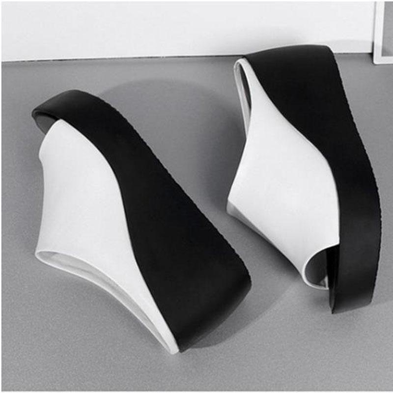 Women 'S Sandals Summer Wedge Heel Sandals Loose High -Heeled Thick Sole Slippers Wear Support Slipper Open Toe
