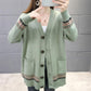 Spring and Autumn Knitted Cardigan Sweater Mid-length Casual Top Loose Outer Wear Women's Jacket