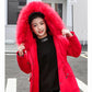 Girls' Warm and Windproof Cotton Coat Children's Winter Padded Jacket Plus Velvet Pie Overcomes The Mid-length Style