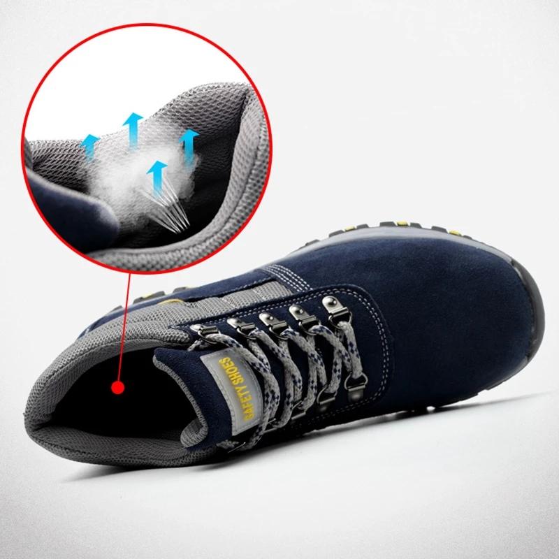 Winter Work Boots Safety Steel Toe Men Sneakers Anti-smash Men Shoes Anti-puncture Work Boots