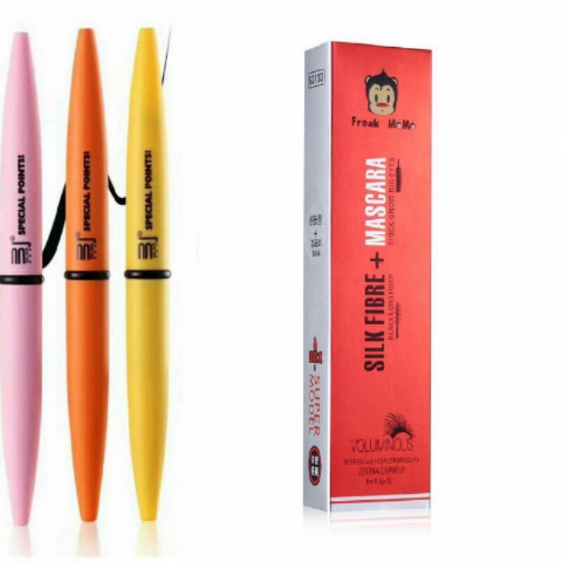 Double-headed mascara elastic non-staining lengthening encrypted graft fiber eyeliner eyebrow pencil