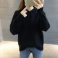 Hooded Sweater Women Loose Pullover Knit Sweater with Pockets for Outer Wear Base Knit Jumper