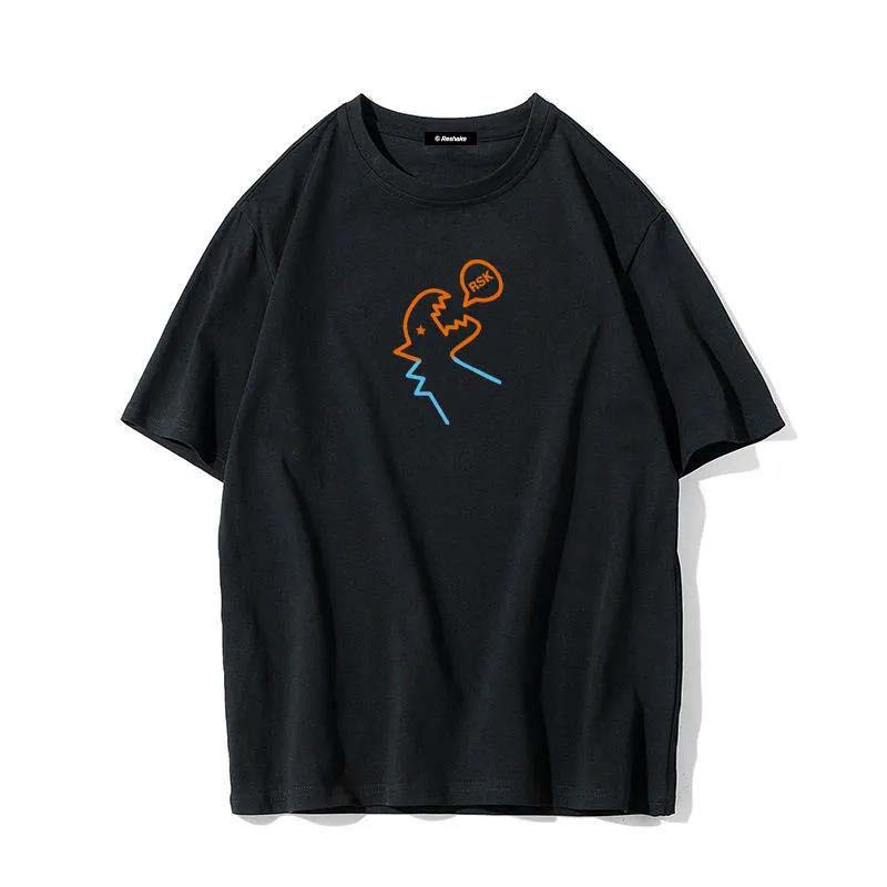 Short-sleeved T-shirt Men's Summer Loose Cotton T-shirt Tops Summer Clothes
