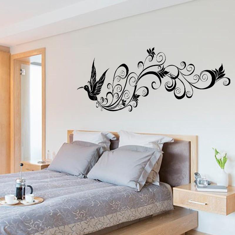 New Beautiful Black Fly Bird Sticker Wall Decals For Kid Room Bedroom Living Room Decorative Sticker