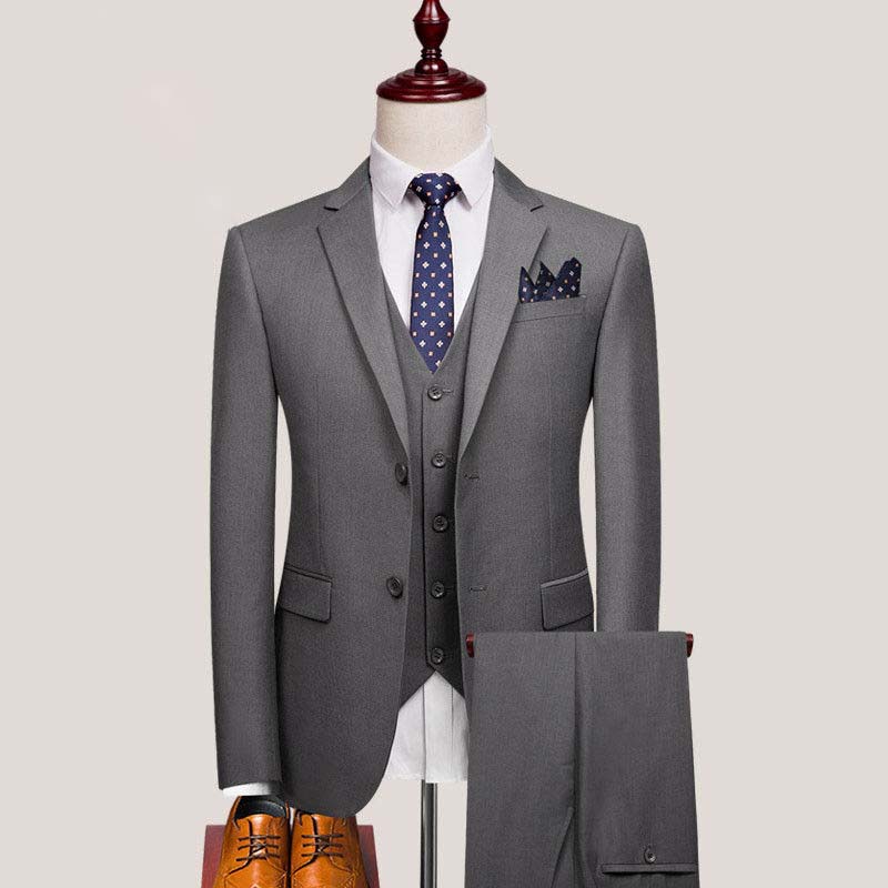 Suit Jacket Suit Trousers Two-piece Men's Suit Professional Fit Banquet Dress