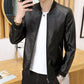 2019 Fashion Autumn Male Leather Jacket Plus Size 4XL Mens Stand Collar Coats Leather Biker Jackets
