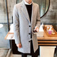 Men's Woolen Coat Long Windbreaker Man Jacket Overcoat for Male Casual Outer Wear Men Clothing