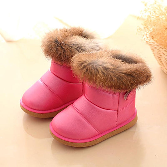 Muxika Winter Baby Girl Cute Waterproof Warm Martin Boot Leather Shoes Outwear