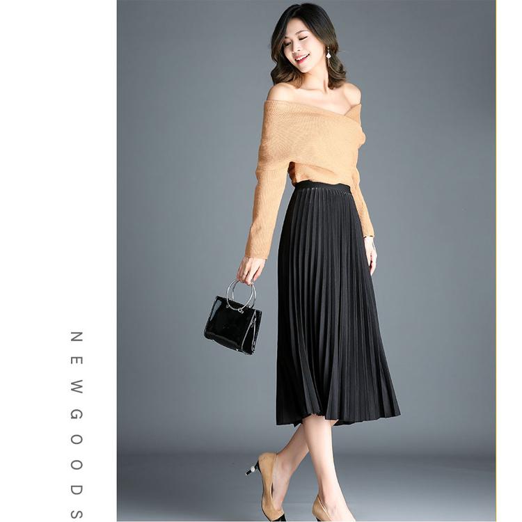2020 Two Layer Spring Summer Women Skirt Long Pleated Skirts Womens Saias Vintage Women Midi Skirt