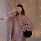 Autumn and Winter Solid Color Casual Sweater Loose Hedging Thickening Bottoming Shirt Fashion Knitted Women Sweater