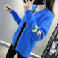 Imitation Mink Fleece Knitted Cardigan Spring and Autumn Loose Short Coat Fashion Thick Top