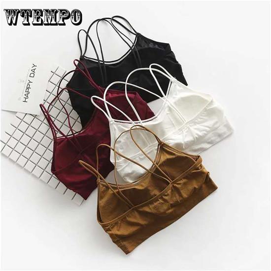 Push Up Sports Bra High Impact Running Padded Women Sexy Seamless Brassiere Workout Gym Top Tank