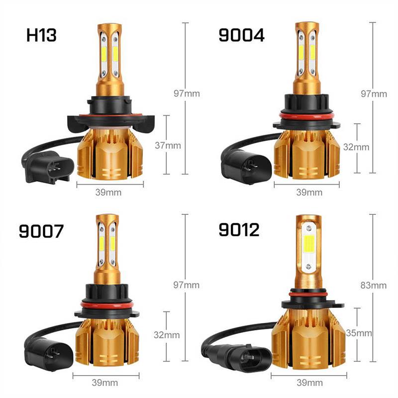 LED Car Headlight Bulbs H1 H3 H4 H7 LED H11 HB3 9005 HB4 9006 H13 9004 HB1 9007 HB5 9012 6000K 10000LM