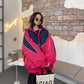 Winter Color Matching Cotton Clothes Oversize Women's Trendy Bread Clothes Korean Style Loose Ins Hong Kong Style Jacket Students